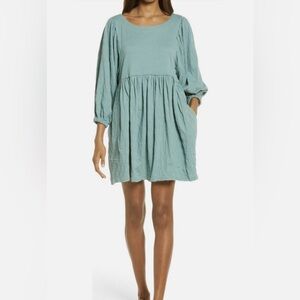 Free People BEACH Get Obsessed Babydoll Tunic Dress Balloon Sleeve. Wmn’s Medium